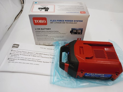 #ad BRAND NEW TORO FLEX FORCE 60V LITHIUM ION 88620 INTELLIGENT BATTERY L108 2.0AH $109.95