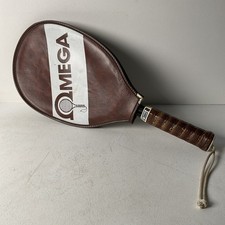 Vintage Omega Brand Racquetball Racquet With Leather Cover