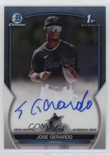 2023 Bowman Chrome Prospect Auto Jose Gerardo #CPA-JG Auto 2p7