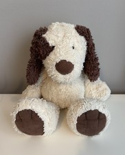 Retired Vintage Jellycat Rollo Mutt Pup Brown Eye Patch Puppy White Dog 14 Inch