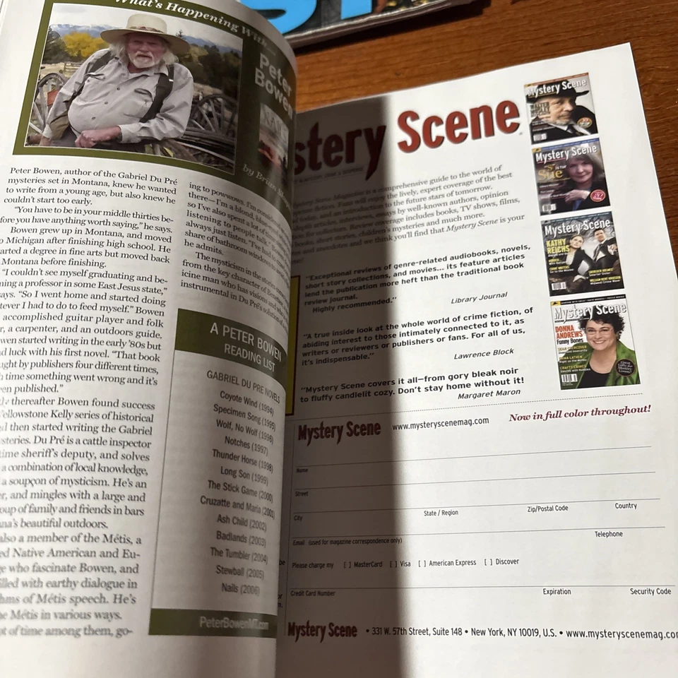 VTG Mystery Scene 122 2011: Stephen Hunter Marcia Muller Livia J Washburn Foto 4 de 4