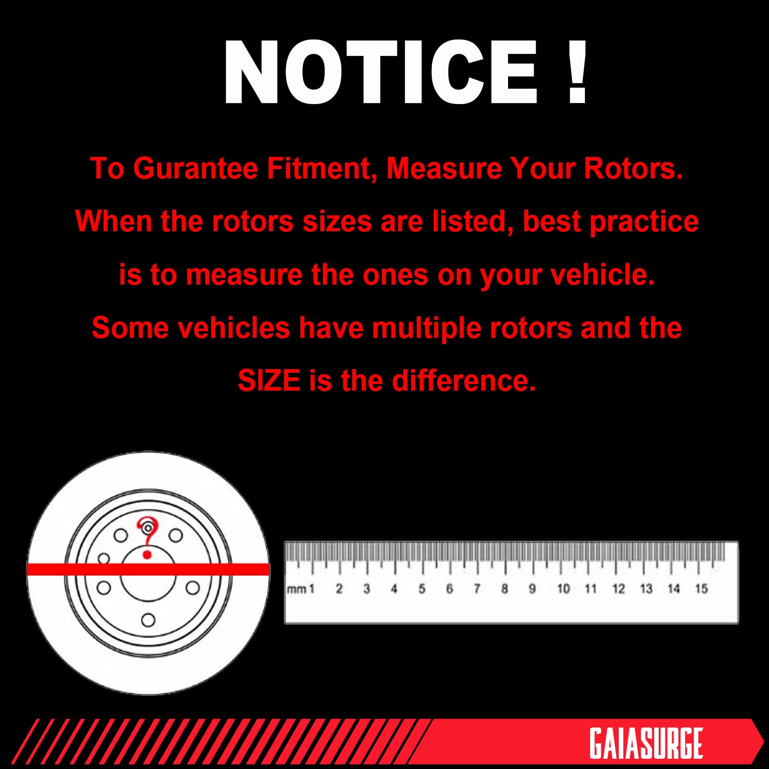 Rear Drilled Rotor Brake Pads for Chevy Impala 2010-2017 Buick LaCrosse Regal