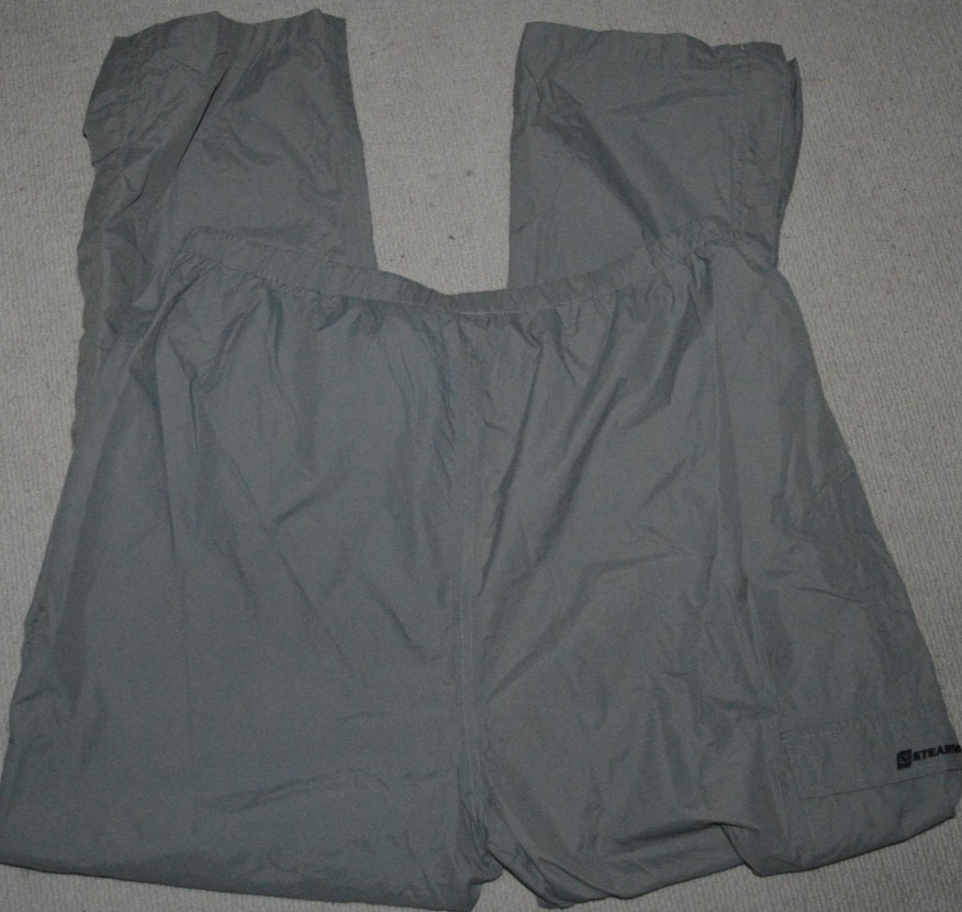 STEARNS DRY WEAR MENS RAIN PANTS WATERPROOF XL GRAY MESH LINED CARGO OUTDOOR VGC