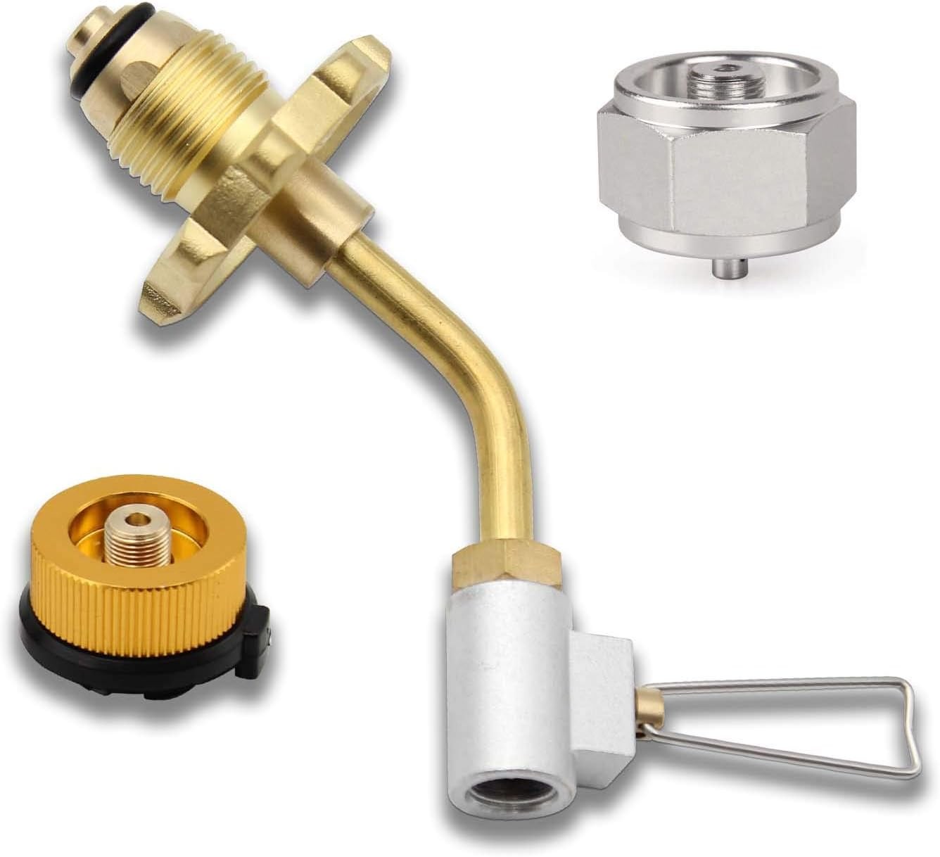 Brass 3 in 1 Propane Refill Adapter|MAPP,Butane Butane and Isobutane Refill Adap