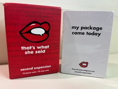 Open Box - That's What She Said Game Second Expansion Adult Card Game