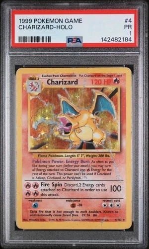 Pokemon Base Set Charizard Holo 4 PSA 1
