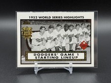 2001 Topps DODGERS Starting Lineup 1952 World Series #52WS-1