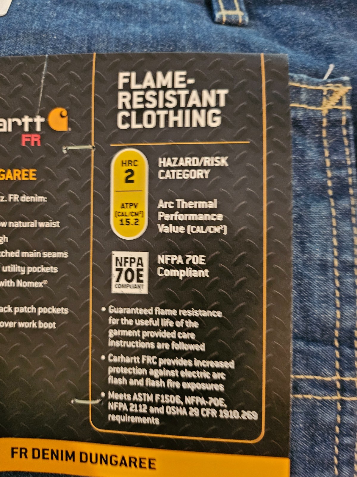 Carhartt Carpenter Jeans FRB13-DNM Size 48 x 32 New With Tags thumbnail 3