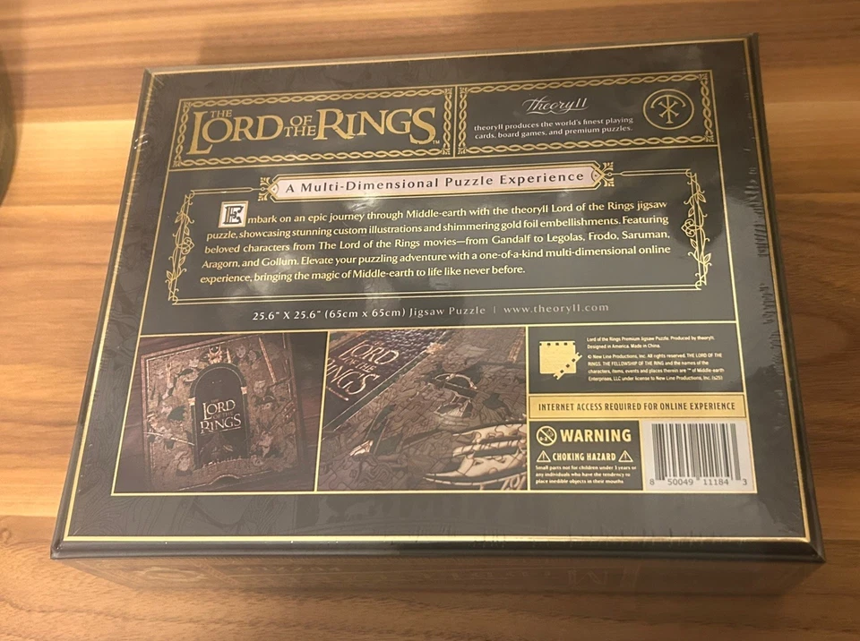 Пазл Lord of the Rings 1000 деталей золотая фольга 25,6x25,6 дюйма Гэндальф Фродо - Изображение 2 из 2