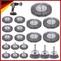 DrahtbüRsten Set 20 StüCk 6Mm StahlbüRste Sechskant FüR Bohrmaschine Schleifen