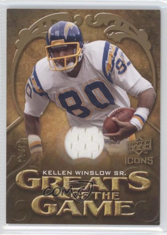 2009 Upper Deck Icons Greats of the Game Jerseys 97/99 Kellen Winslow Sr HOF o1h