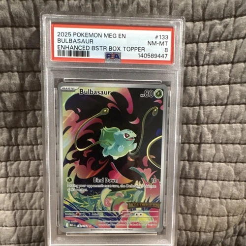 Pokémon Bulbasaur 133/132 Miscellaneous Cards Stamped Holo PSA 8