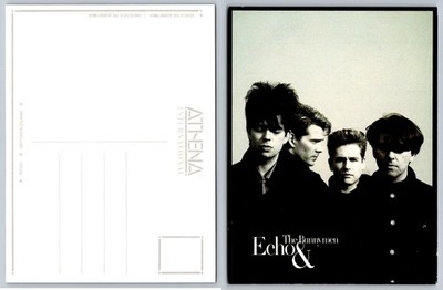 Echo & The Bunnymen 1988 Postcard Athena International 80s New Wave Band Photo