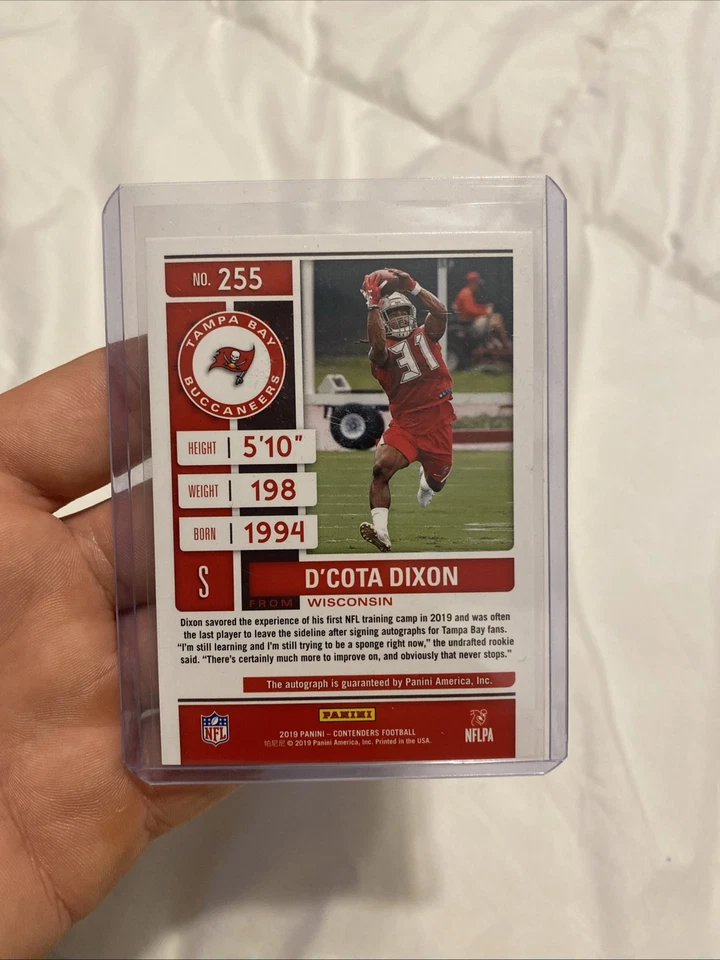 2019 Panini Contenders - Rookie Ticket D'Cota Dixon #255 (AU, RC) - Image 2 of 2