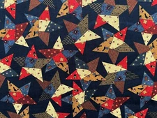 Vintage Cotton Quilt Fabric Stars Mumms The Word by Debbie Mumm by 1/2 Yard