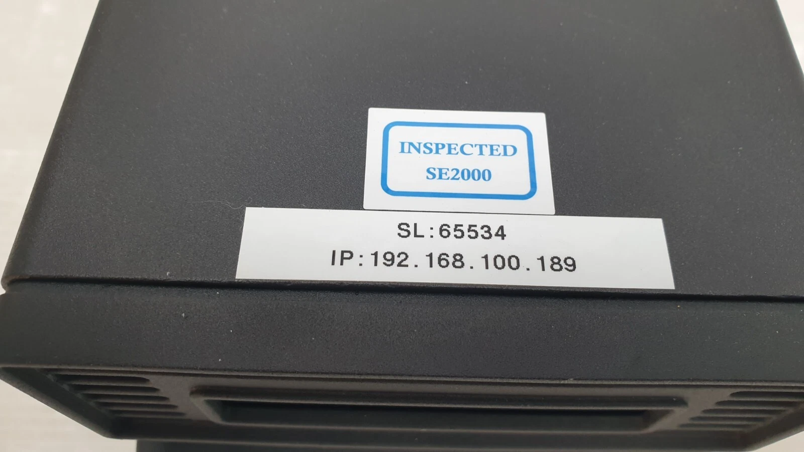 Case labels: INSPECTED SE2000, SL:65534, IP 192.168.100.189