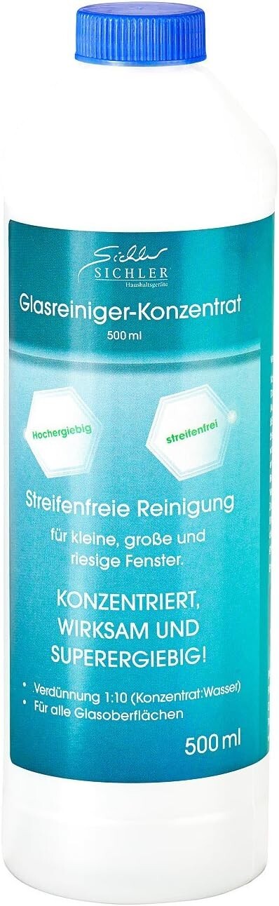 NEU Glasreiniger Konzentrat Reinigungsmittel 500ml für Glas Fenster Streifenfrei