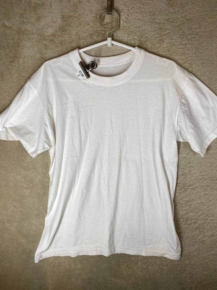 Unbranded Casual T-Shirt Tee Top Size N/A Womens White Short Sleeve