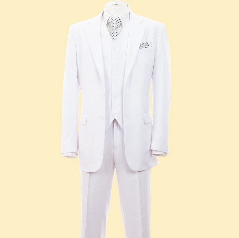 Men's 3 Piece Luxurious Slim Fit Fashion Suit With Vest&Pants  2 Button - Image 2 of 4