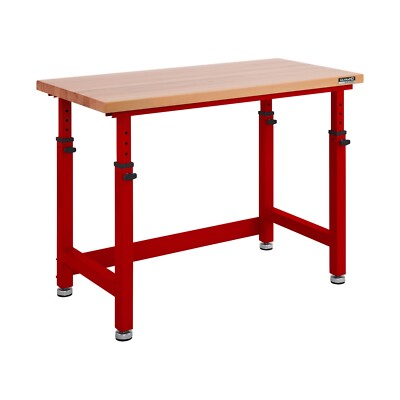 Seville Classics UltraHD Height Adjustable Workbench,48''W x 24''D x 28.5''to 42'' H