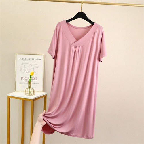 Lightweight Cotton Women's Nightdress Pajamas Set for Summer Sleepwear - Picture 10 of 23