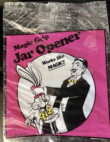 Vintage Magic-Grip Jar Opener Commercial Bank Promo 4” Diameter, Black and White - Picture 1 of 4