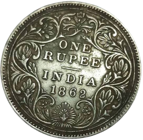Una rupia 1862. India britannica. Madras come nuova. Una varietà di ananas. SUPER RARA. - Foto 2 di 4