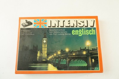 Sprachkurs Intensiv Englisch Auf 4 Ms Cassetten Ludwig Steiner Vintage Z 1533 Ebay