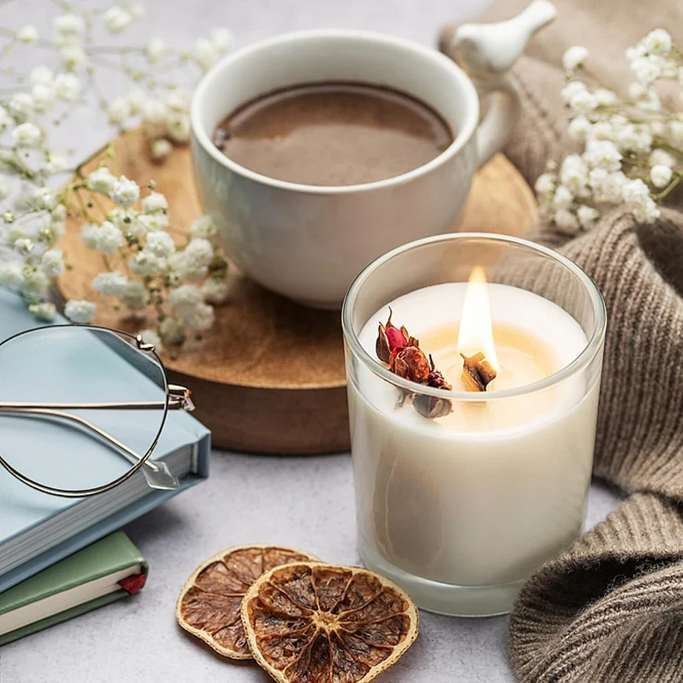 15 Pack Clear Candle Jars with Bamboo Lids 7oz for Candle Making - Image 4 of 4