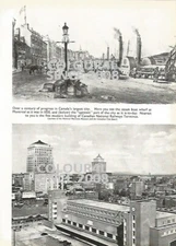 BOAT WHARF MONTREAL CANADIAN RAILWAYS TERMINUS 1947 PHOTO ILLUSTRATION PRINT