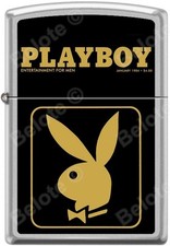Zippo Playboy January 1984 Cover Satin Chrome Windproof Lighter NEW RARE