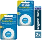 2 x Oral B Floss Essential Regular Floss | Dental Unwaxed Floss