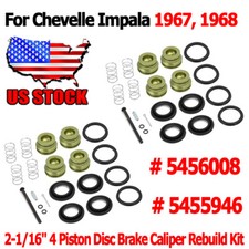 2 Set For 1967-1968 2-116 Gm 4 Piston Disc Brake Caliper Rebuild Kit 5456008 2 Set For 1967-1968 2-116 Gm 4 Piston Disc Brake Caliper Rebuild Kit 5456008