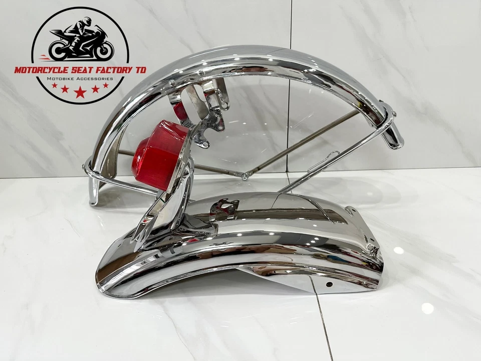 Honda CB500 1971-1973 Front & Rear Fender 4 Pieces. CB500 K Tail Light Bracket. - Imagen 4 de 4