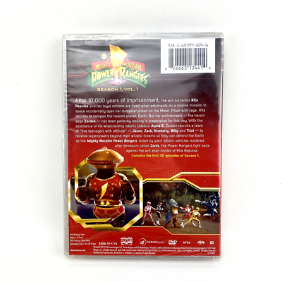 Mighty Morphin Power Rangers Season 1 Vol 1, 3 DVD Set Brand New