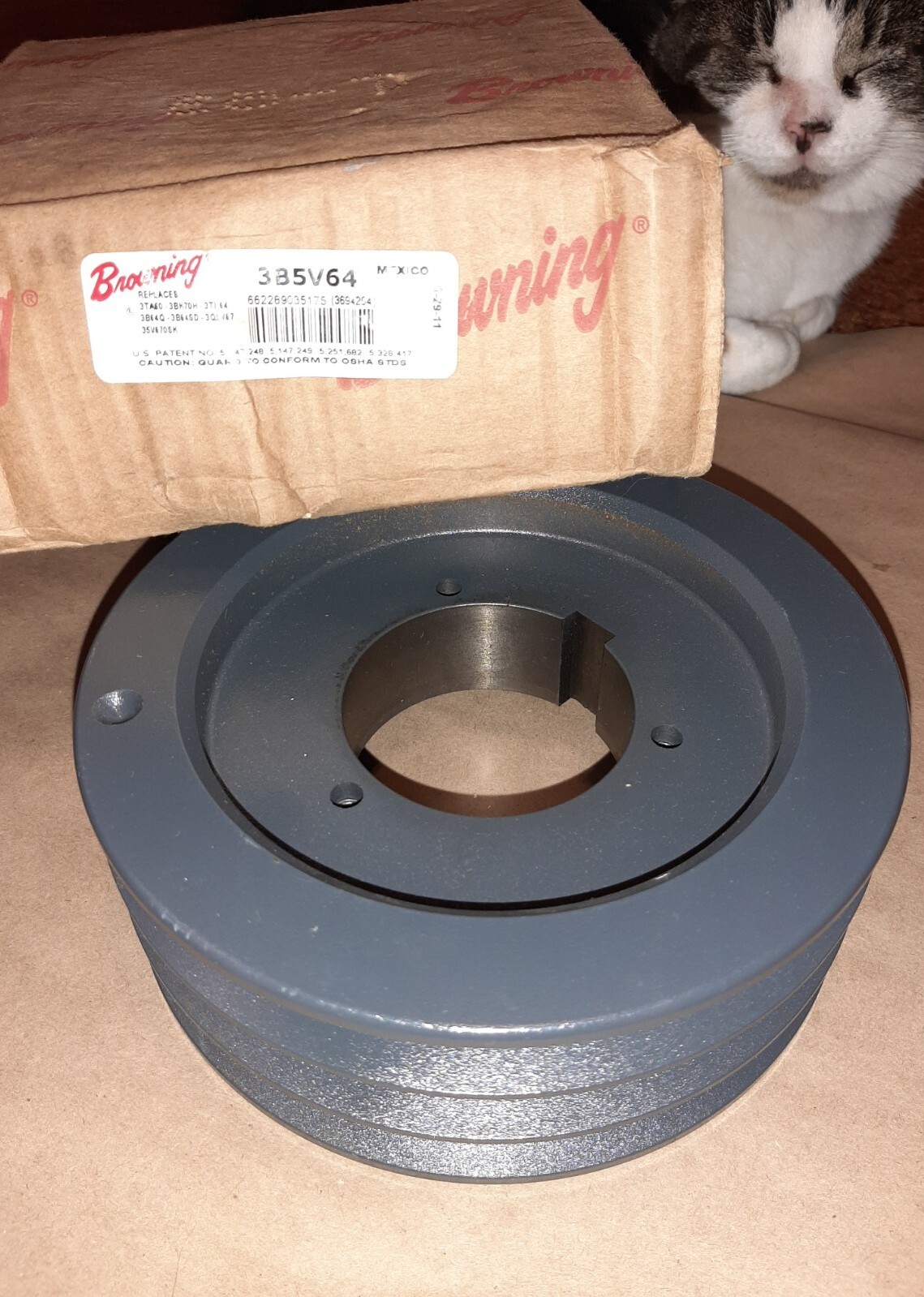 NEW Browning 3B5V64 Genuine Power Transmission Part 3 BELT PULLEY