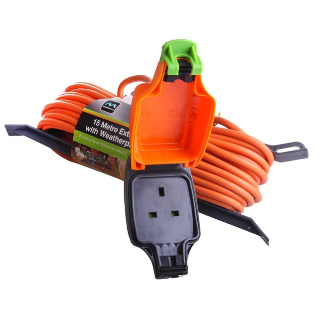 Masterplug CT1513P/IPS 13 A 1 Socket 15 m Extension Lead Orange for