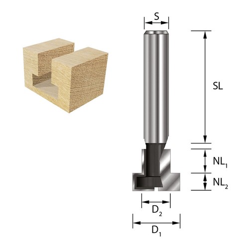 ENT 09055 5-tlg. HW T-Nutfräser-Set optimiert für M5 M6 M8 M10 M12 - Bild 2 von 6