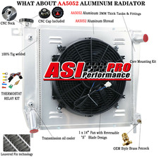 2-Row Aluminum Radiator+Shroud Fan for 85-1994 88 Ford Explorer Ranger Bronco II