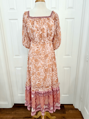 Super Natural by Secret Mission Womens Pink Orange Aviana Maxi Dress Size  Medium | eBay