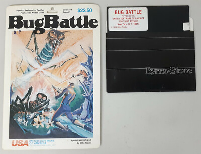 Bug Battle by USA  Software for Apple II+,IIe,IIc,IIgs 1982