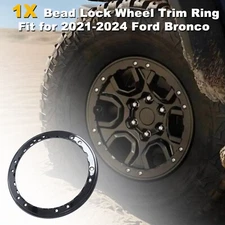 1X Black Bead Lock Wheel Trim Ring Kit For 2021-2025 Ford Bronco