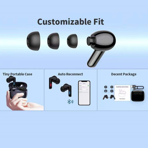 Ziffer Bluetooth Noise Cancelling Hörgeräte Wiederaufladbare Silo Verstärker - Zdjęcie 10 z 14