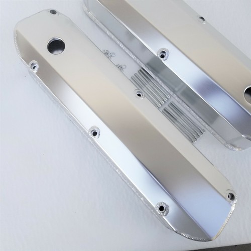 Purchase Small Block Ford Fabricated Aluminum Valve Covers 289 302 351W Tall SBF Hot Rod In Long - Foto 12