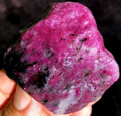128.4g Museum!!! Natural Red Ruby in Green Zoisite Crystal Gem Specimen ie0835