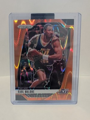 2024-25 Panini Prizm Orange Seismic #289 Karl Malone Utah Jazz 77/199 Near Mint!