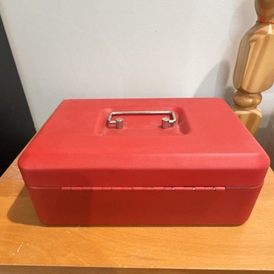 Supreme Red Metal Lockable Storage Box with Handle | eBay