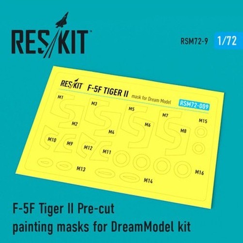 Reskit RSM72-0009 1/72 F-5F Tiger II Pre-cut Painting Masks for