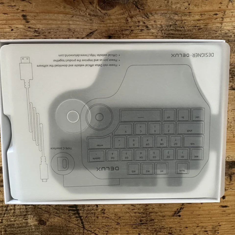 NICE! Delux T11 Designer Single Hand Keyboard Surface Dial FREE SHIPPING! - Image 3 of 4