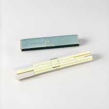 SUN HEMMI Slide Rule Slide Ruler No. 86 Bamboo Japan Original Case Vintage